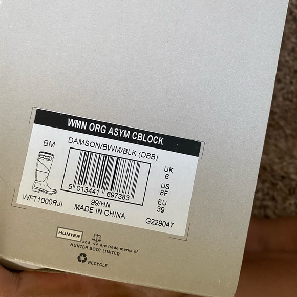 Hunter Asymmetric Colorblock Welly Boot LIKE NEW - Picture 10 of 10